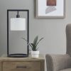 Kittery Metal Table Lamp with Glass Drum Shade