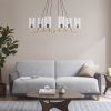 Trenton 6-Light Chandelier with Cylinder Glass Shades