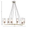 Trenton 6-Light Chandelier with Cylinder Glass Shades