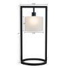 Kittery Metal Table Lamp with Glass Drum Shade