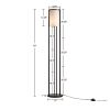Charlton Metal Floor Lamp with Glass Cylinder Shade
