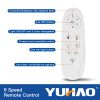 YUHAO 71" Integrated LED Lighting Ceiling Fan with 9 Wood Grain Blade