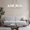 Trenton 6-Light Chandelier with Cylinder Glass Shades