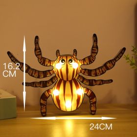 Halloween Lights Decoration LED Light Pumpkin Spider Bat Skull Outdoor Decorative Modeling Room Lights Decor Helloween Party (Option: Yellow spider)