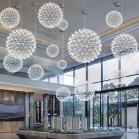 Spark Ball Restaurant Full Sky Star Chandelier (Option: Chromium warm light-20cm 18pcs lamp beads)