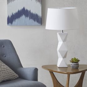 Kenlyn Geometric Ceramic Table Lamp (Color: As pic)