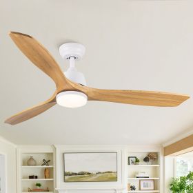 YUHAO 52 In.Intergrated LED Ceiling Fan Lighting with Remote Control (Color: As pic)