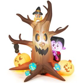 Holiday Backyard Decor Halloween Inflatable Horror Ghost  W/LED Lights (Color: BROWN)