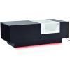 LED Coffee Table with Storage, Modern Center Table with Open Display Shelf, Accent Furniture with LED Lights for Living Room