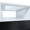 LED Coffee Table with Storage, Modern Center Table with Open Display Shelf, Accent Furniture with LED Lights for Living Room