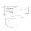 LED Coffee Table with Storage, Modern Center Table with Open Display Shelf, Accent Furniture with LED Lights for Living Room