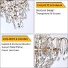 Gold Crystal Chandeliers,Large Contemporary Luxury Ceiling Lighting for Living Room Dining Room Bedroom Hallway