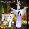 Holiday Backyard Decor Halloween Inflatable Horror Ghost  W/LED Lights